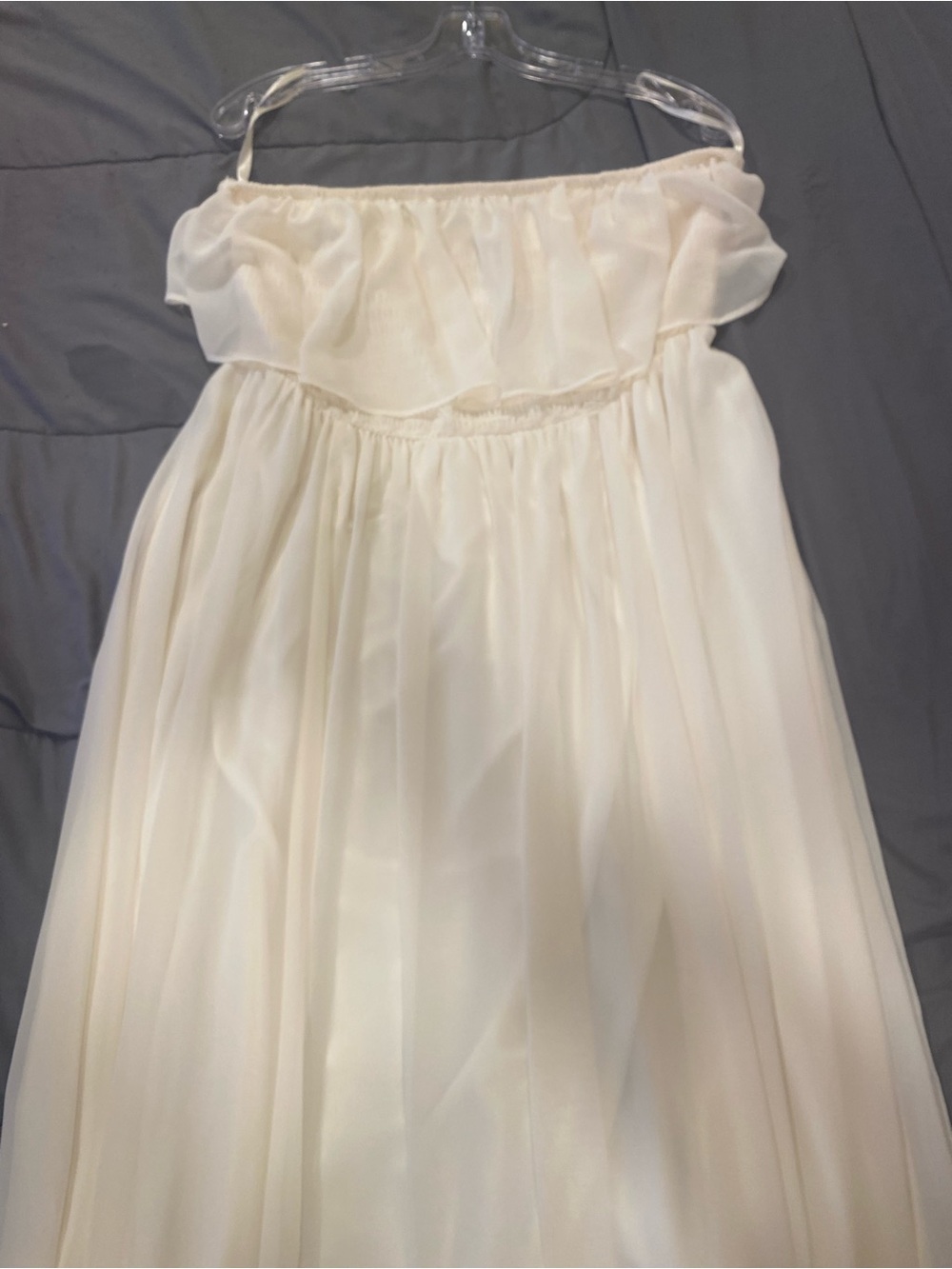 torrid Ivory Smocked Strapless Maxi Dress